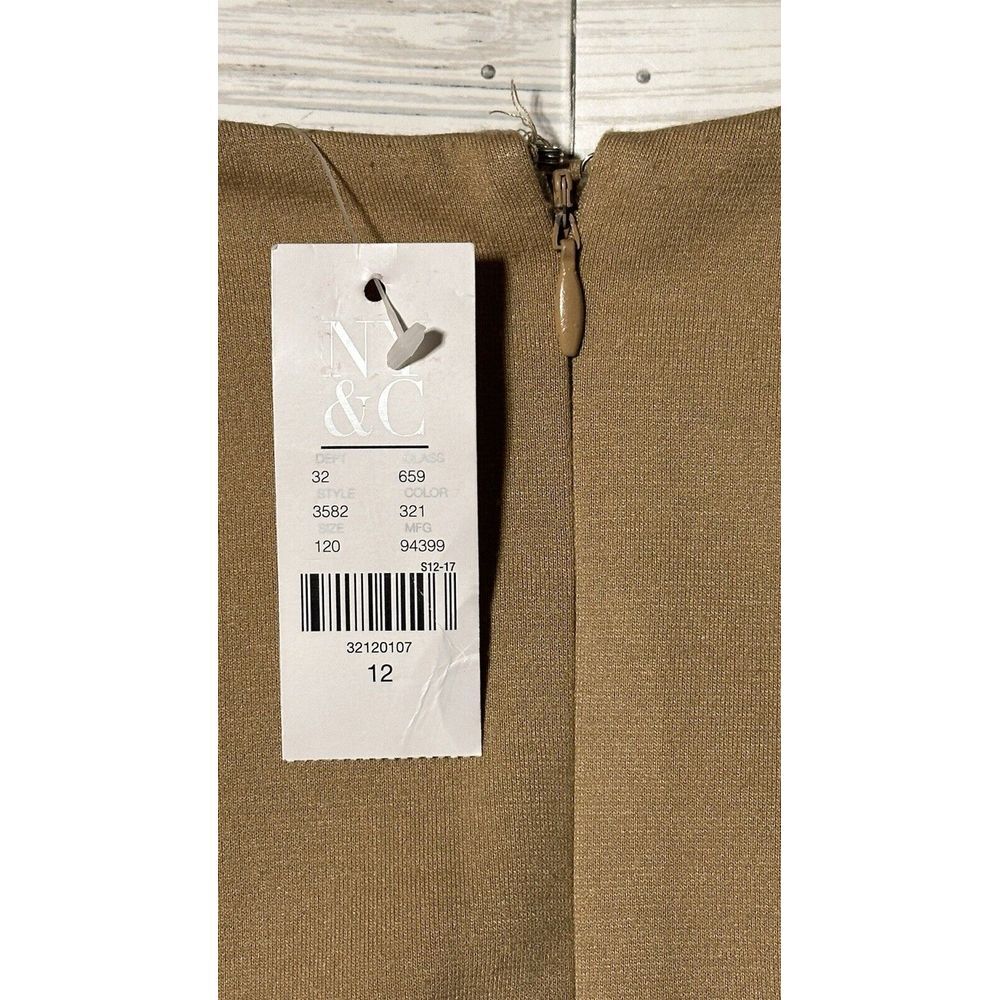 NWT New York &‎ Company Skirt Size 12 Style #3582 Camel Colored, Back Zip. - Picture 4 of 7